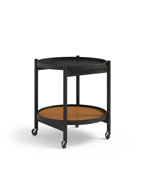 Bakkebord, Ø50 af Hans Bølling - Sortmalet eg / CLAY (orange-sort) - Jacobsen Plus