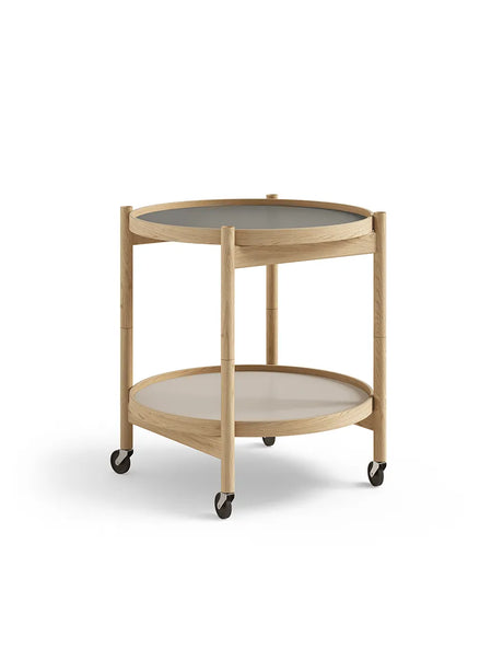 Bakkebord, Ø50 af Hans Bølling - Olieret eg / STONE (lys grå-mørk grå) - Jacobsen Plus