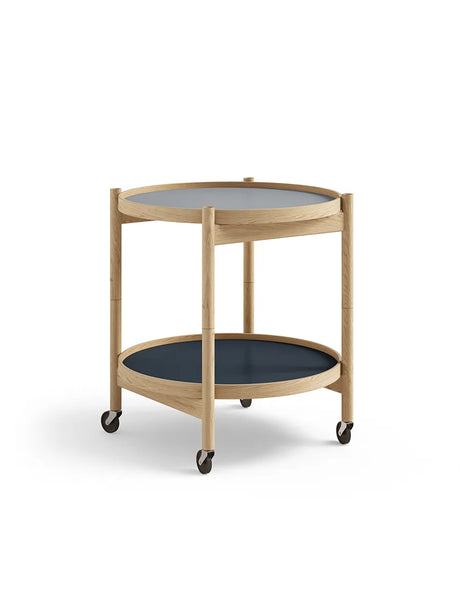 Bakkebord, Ø50 af Hans Bølling - Olieret eg / WATER (blå-mørk blå) - Jacobsen Plus