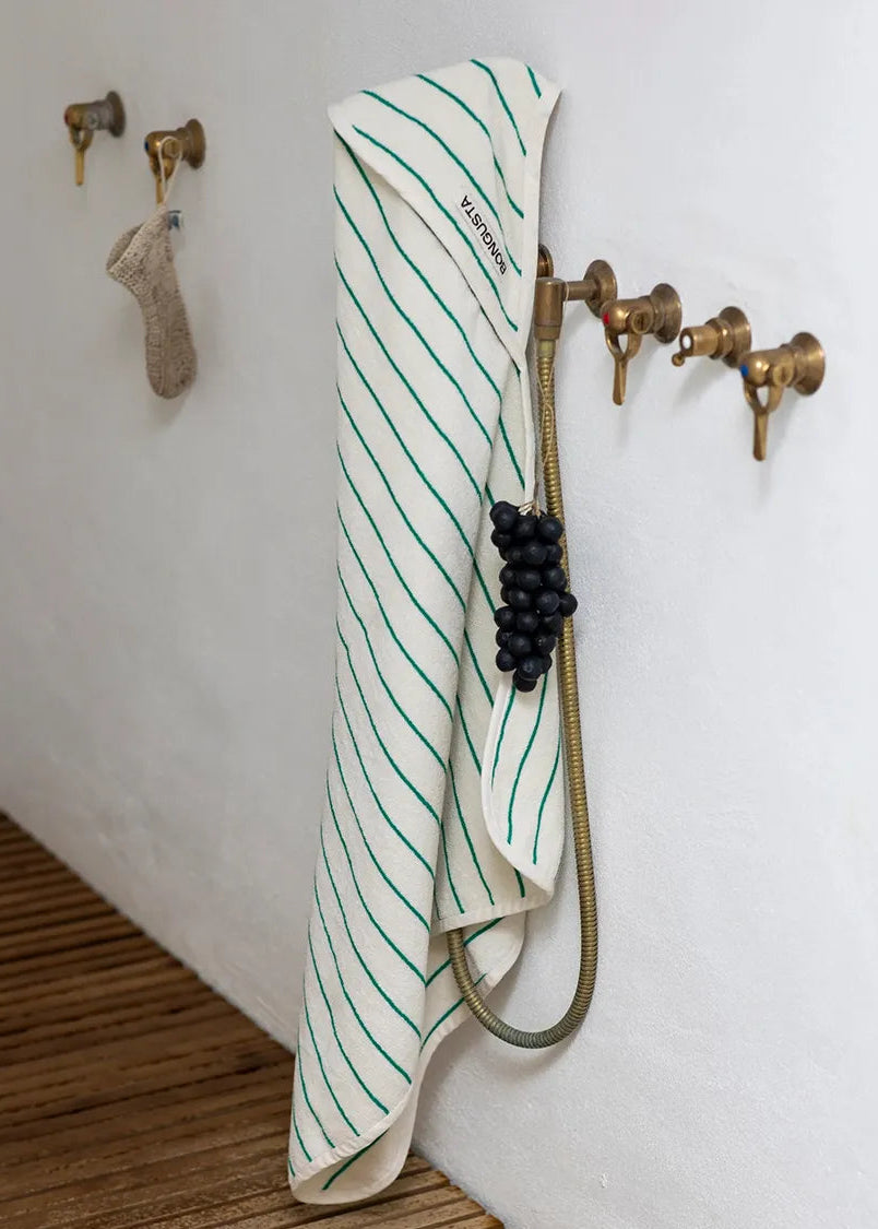 Naram Baby Towel, white & grass fra Bongusta - 2 - Jacobsen Plus