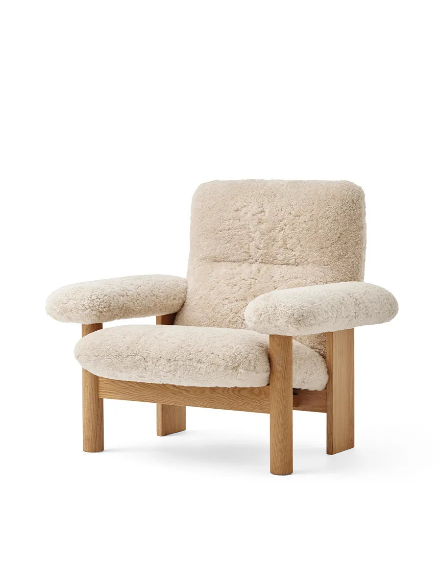 Brasilia Lounge Chair, Natural Oak Sheepskin Nature fra Audo Copenhagen - 5 - Jacobsen Plus