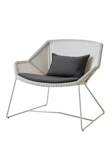 Breeze Loungestol fra Cane-line - White grey / Black, Cane-line Natté - Jacobsen Plus
