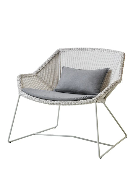 Breeze Loungestol fra Cane-line - White grey / Grey, Cane-line Natté - Jacobsen Plus