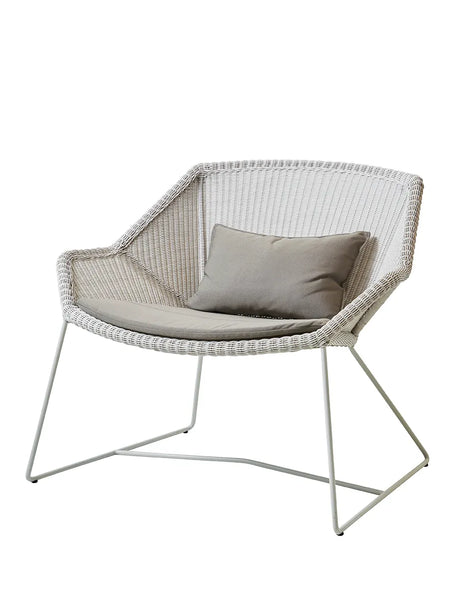 Breeze Loungestol fra Cane-line - White grey / Taupe, Cane-line Natté - Jacobsen Plus