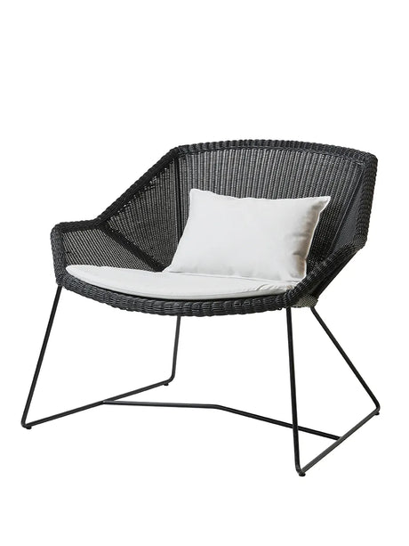 Breeze Loungestol fra Cane-line - Black / White, Cane-line Natté - Jacobsen Plus