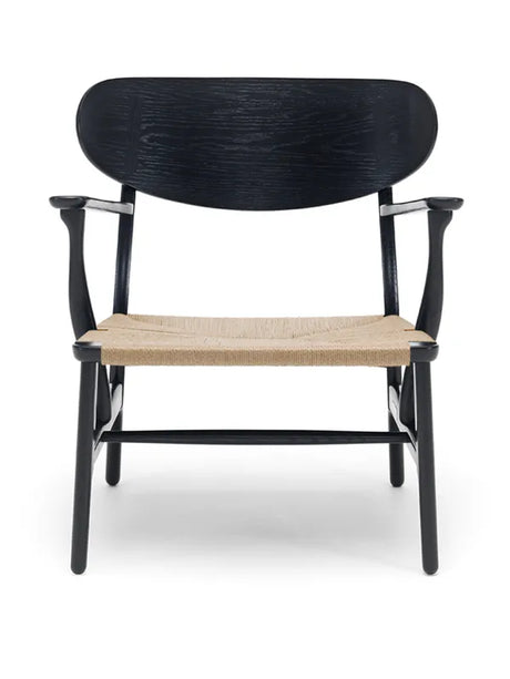 CH22 Loungestol af Hans J. Wegner - Eg - sortmalet / Natur - Jacobsen Plus