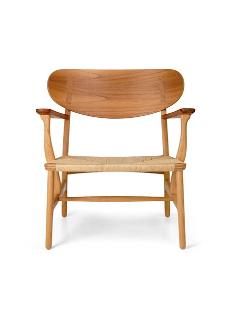 CH22 Loungestol af Hans J. Wegner - Teak-Eg - Oliebehandlet / Natur - Jacobsen Plus