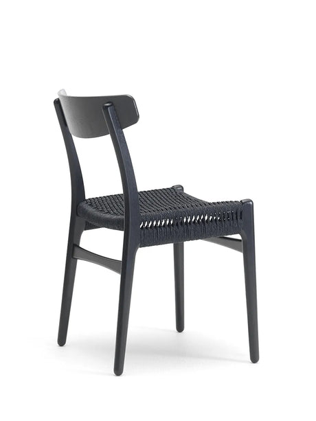 CH23 Spisestol, sort eg med sort flet af Hans J. Wegner - 2 - Jacobsen Plus