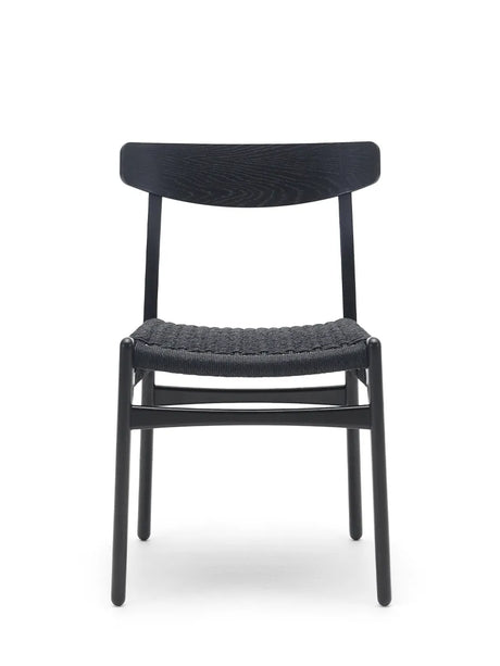 CH23 Spisestol, sort eg med sort flet af Hans J. Wegner - 1 - Jacobsen Plus
