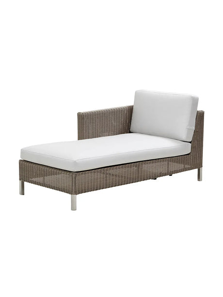 Connect Chaiselong, højre fra Cane-line - White, Cane-line Natté - Jacobsen Plus