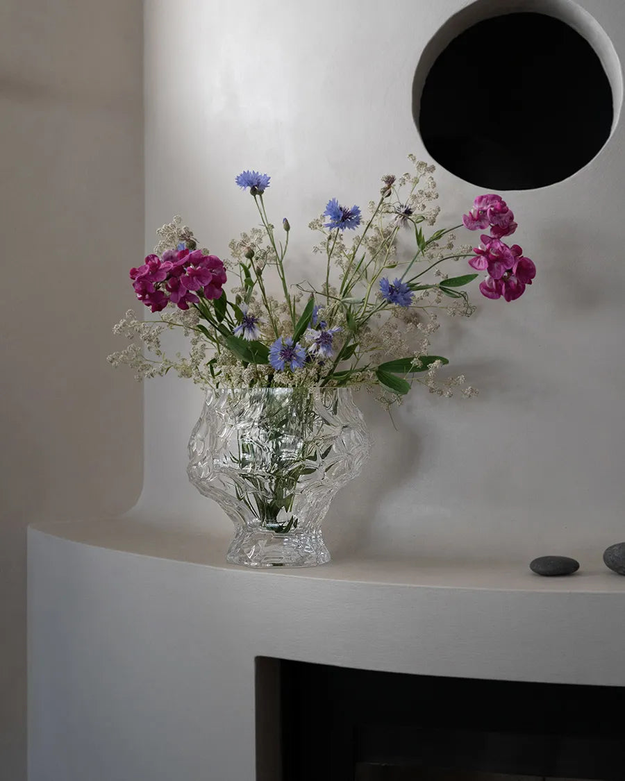 Canyon Vase Medium, clear fra Hein studio