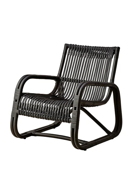 Curve Loungestol Indoor fra Cane-line - Sort rattan - Jacobsen Plus