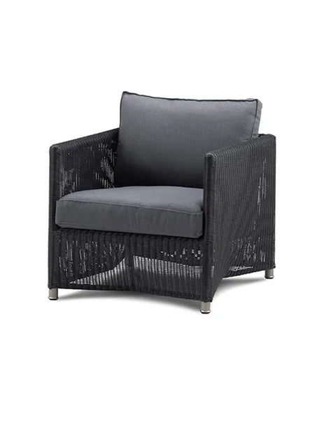 Diamond Loungestol inkl. hynde fra Cane-line - Grafit / Cane-line Natté hynde - Jacobsen Plus