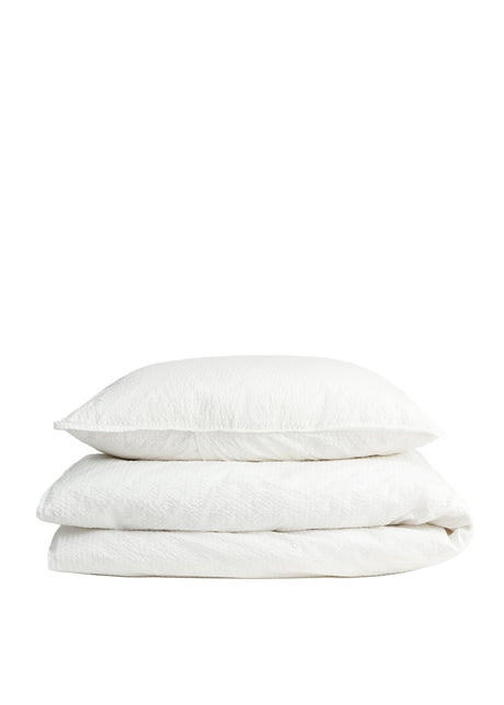 Sengelinned Seersucker - white fra Aiayu - 1 - Jacobsen Plus