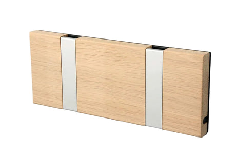 KNAX knagerække med to knager fra LoCa - Eg sæbe / Grå knager - Jacobsen Plus