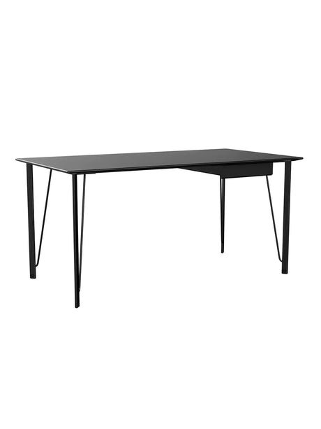FH3605™ Skrivebord m. Skuffe af Arne Jacobsen - Sort ask - sort stel - Jacobsen Plus