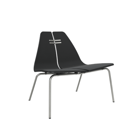 PK23 forsidepolstret, Black af Poul Kjærholm - Stål - Jacobsen Plus