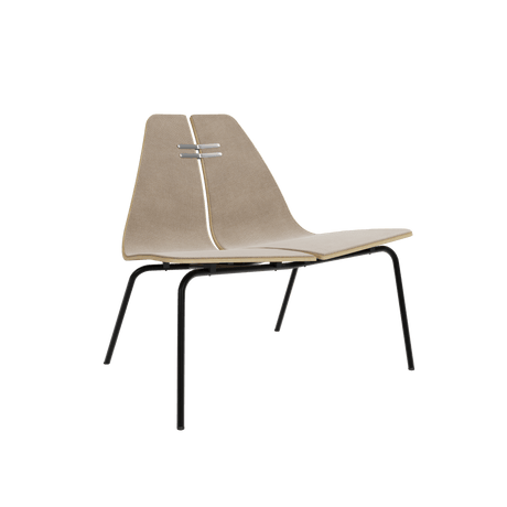 PK23 forsidepolstret, Oak af Poul Kjærholm - Sort - Jacobsen Plus