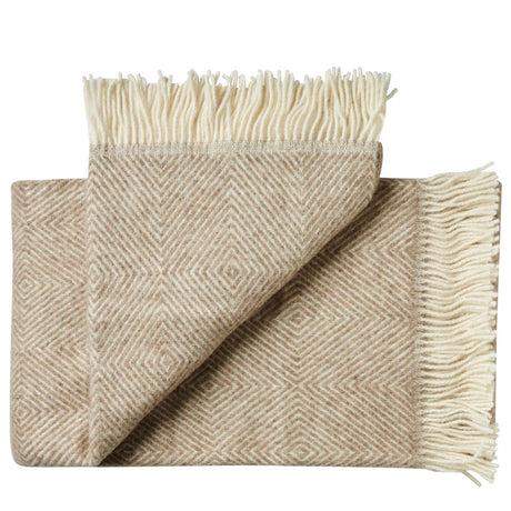 Fanø Plaid, birch sand fra Silkeborg Uldspinderi - 1 - Jacobsen Plus