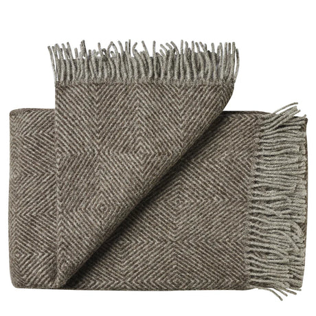 Fanø Plaid, ash brown fra Silkeborg Uldspinderi - 1 - Jacobsen Plus