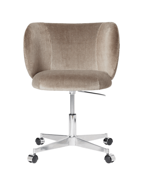 Rico Spisebordsstol w. Castors fra Ferm Living - Devoré Velvet - Flint Grey - Jacobsen Plus