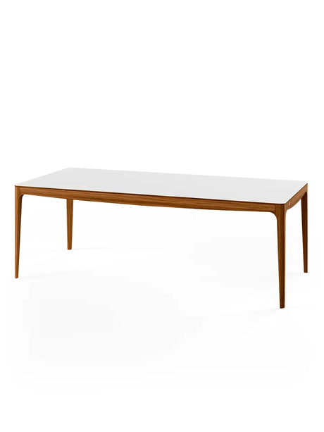 GM 3700 RO Spisebord, hvid fra Naver Collection - 240 x 100 cm / Valnød / Inkl. 2 tillægsplader - Jacobsen Plus
