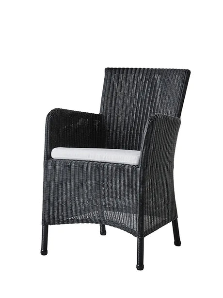 Hampsted Havestol fra Cane-line - Sort / Hvid, Cane-line Natte hynde - Jacobsen Plus