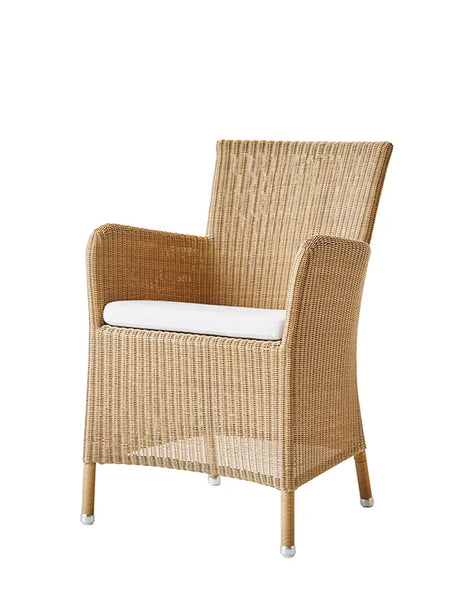 Hampsted Havestol fra Cane-line - Natural / Hvid, Cane-line Natte hynde - Jacobsen Plus