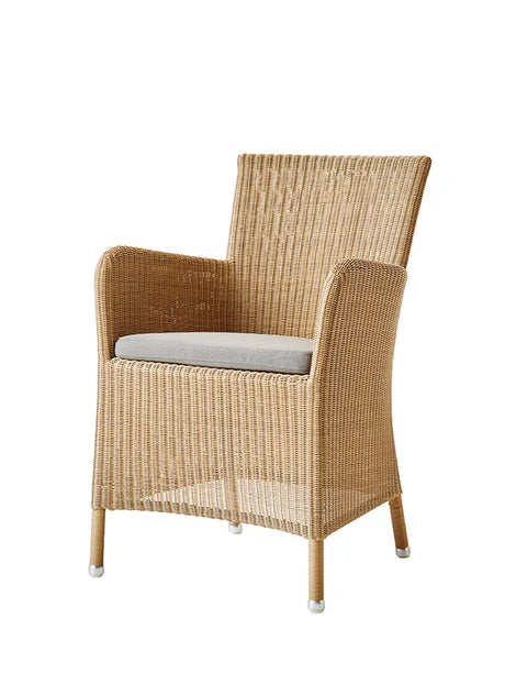 Hampsted Havestol fra Cane-line - Natural / Taupe sædehynde - Jacobsen Plus