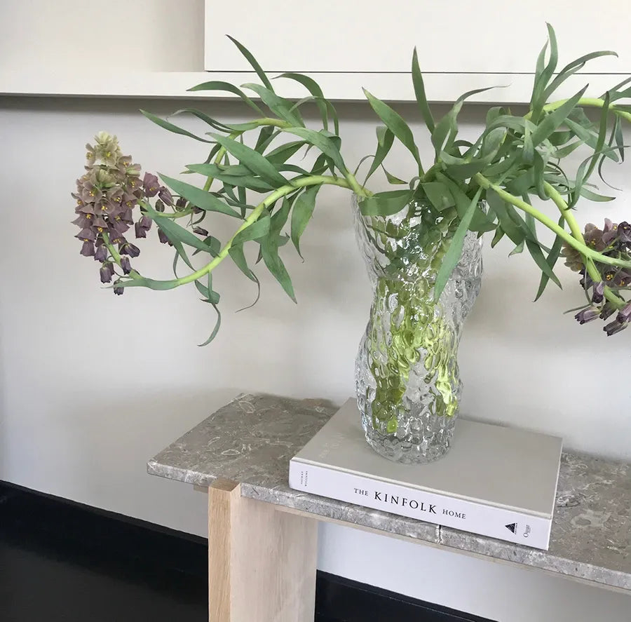 Ostrea Vase, klart glas fra Hein Studio