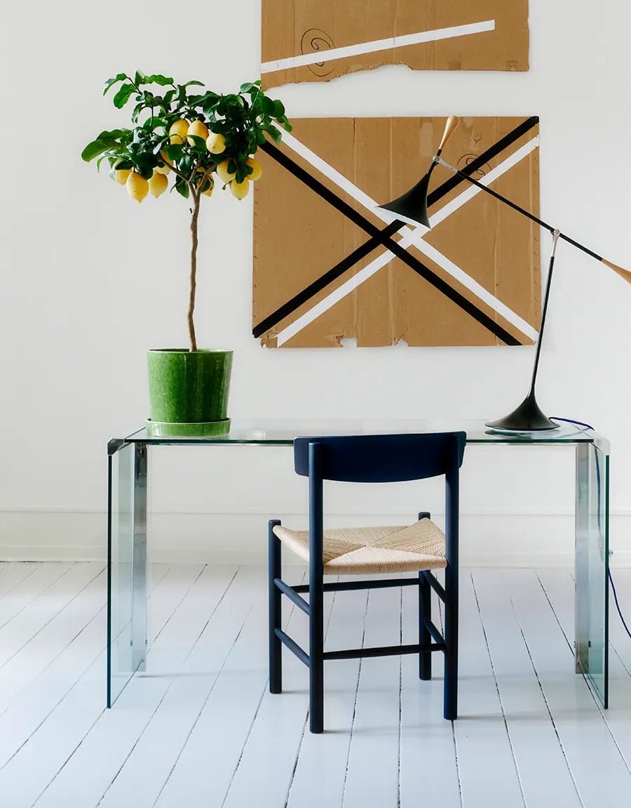 J39 Folkestolen, indigo blue af Børge Mogensen