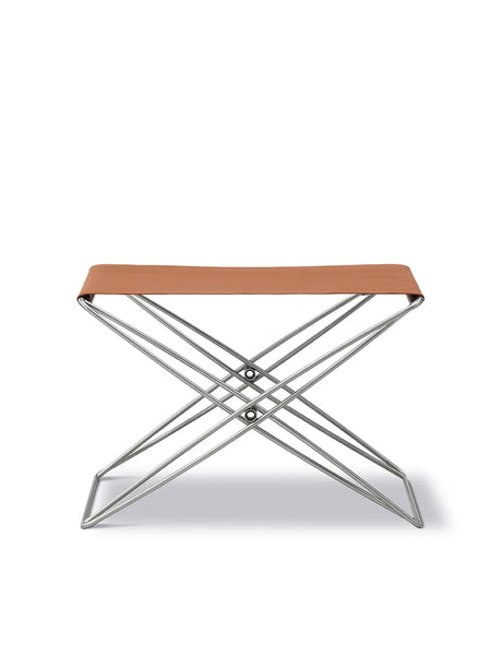 JG Folding Stool fra Fredericia Furniture - Læder Max 95, Cognac - Jacobsen Plus