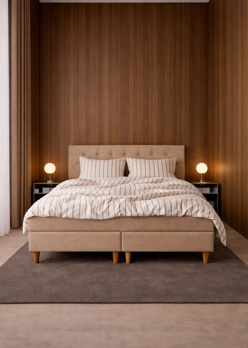 Jacobsen Plus Beds – Kontinental seng, Sand - 1 - Jacobsen Plus