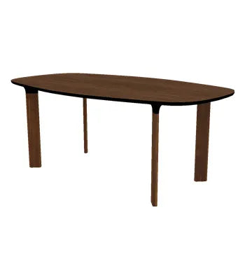 Analog Bord JH63 fra Fritz Hansen - Valnød finér / Sort / Valnød - Jacobsen Plus