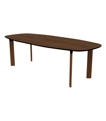 Analog Bord JH83 fra Fritz Hansen - Valnød finér / Sort / Valnød - Jacobsen Plus