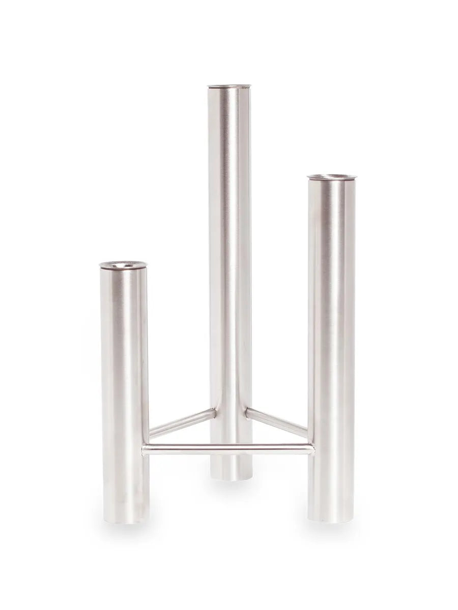 VISTA vase og lysestage, mat stål fra Kay Bojesen - 1 - Jacobsen Plus