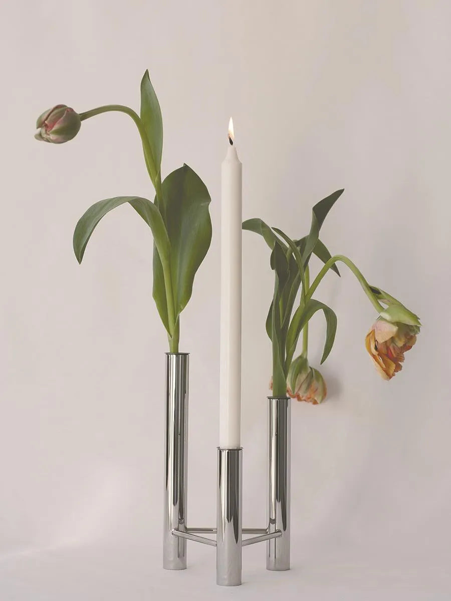 VISTA vase og lysestage, poleret stål fra Kay Bojesen - 3 - Jacobsen Plus