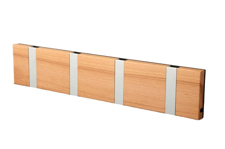 KNAX knagerække med fire knager fra LoCa - Kernebøg / Grå knager - Jacobsen Plus