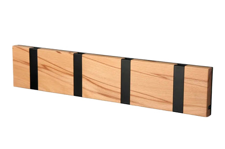 KNAX knagerække med fire knager fra LoCa - Kernebøg / Sorte knager - Jacobsen Plus