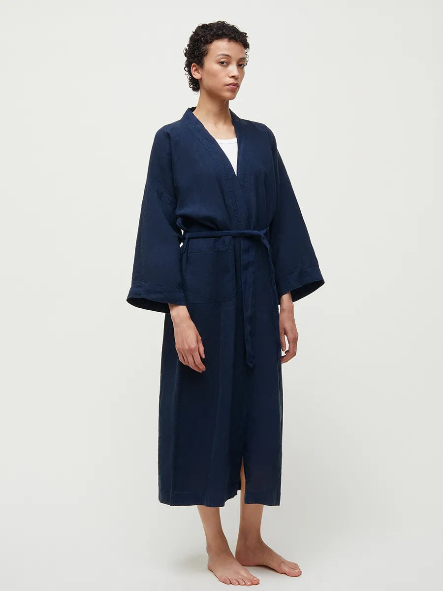 Kimono Linen, navy fra Aiayu - 2 - Jacobsen Plus