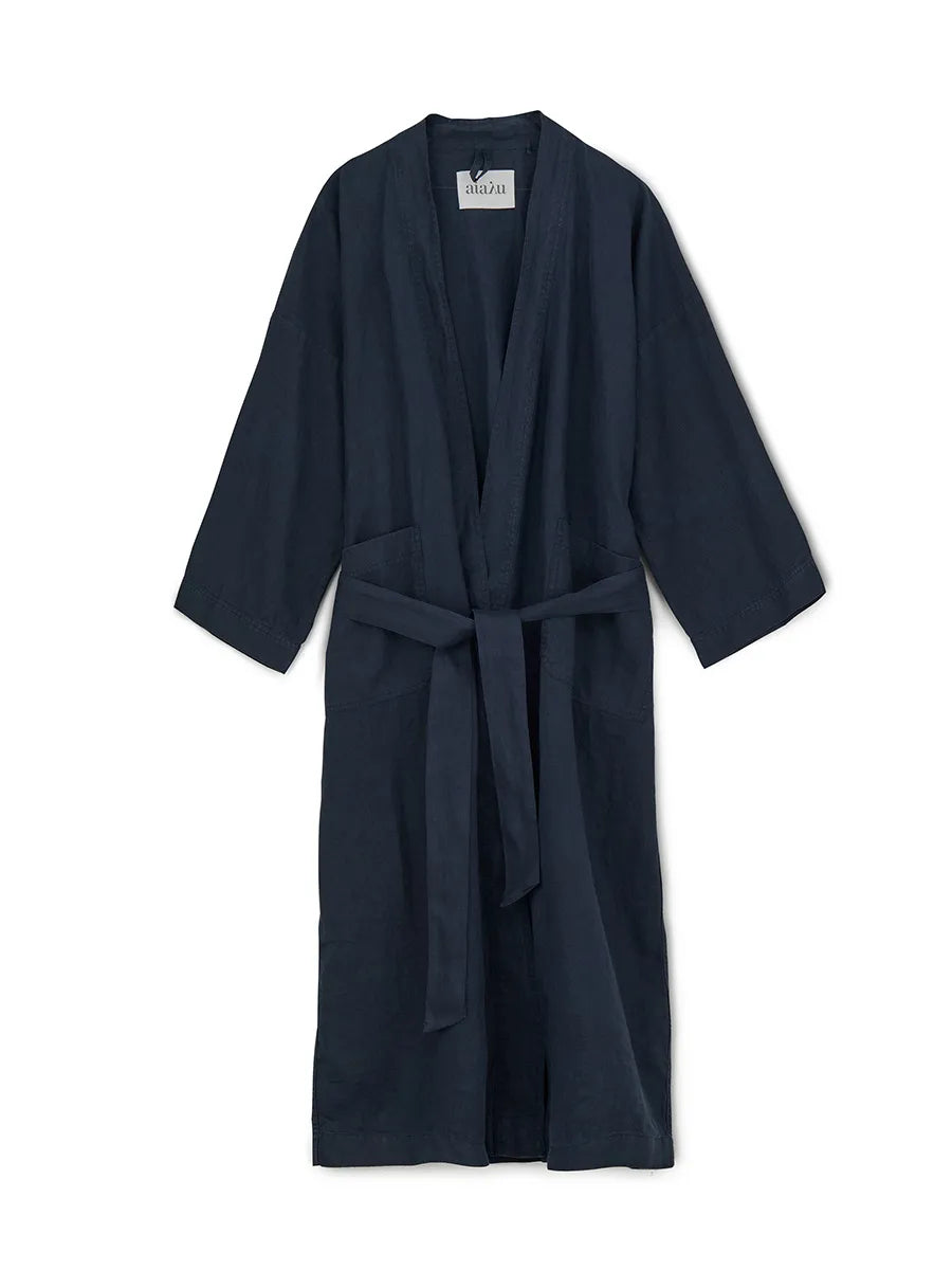 Kimono Linen, navy fra Aiayu - 1 - Jacobsen Plus