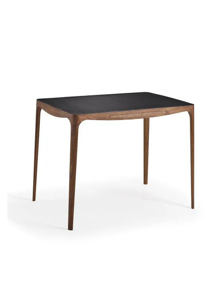 Ro skrivebord AK1310 fra Naver Collection - Valnød / Læder, black - Jacobsen Plus