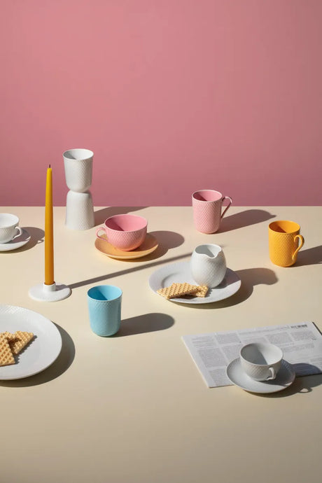 Rhombe krus m. hank, rosa fra Lyngby Porcelæn - 2 - Jacobsen Plus