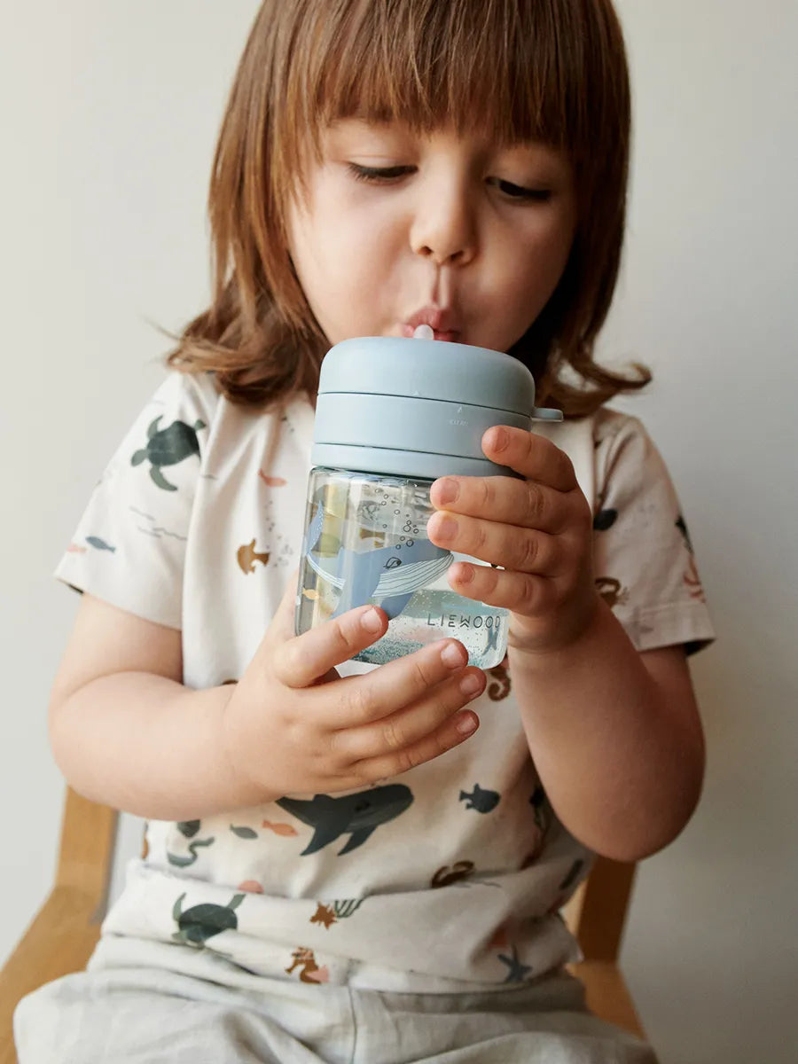 Pavia Tritan Straw Cup 280 ml, sea creature/sandy fra Liewood - 2 - Jacobsen Plus