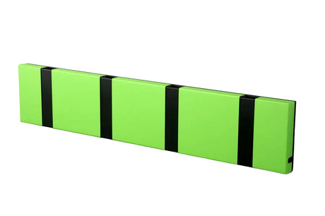 KNAX knagerække med fire knager fra LoCa - Lime / Sorte knager - Jacobsen Plus