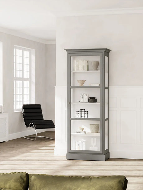 Vitrineskab Classic V1, antracit fra Lindebjerg Design - 2 - Jacobsen Plus
