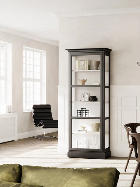 Vitrineskab Classic V1, sort fra Lindebjerg Design - 2 - Jacobsen Plus