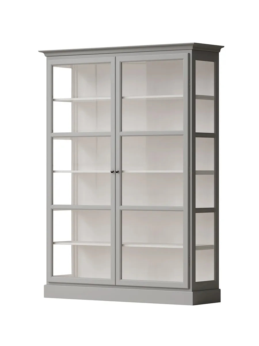 Vitrineskab Classic V2, lys grå fra Lindebjerg Design