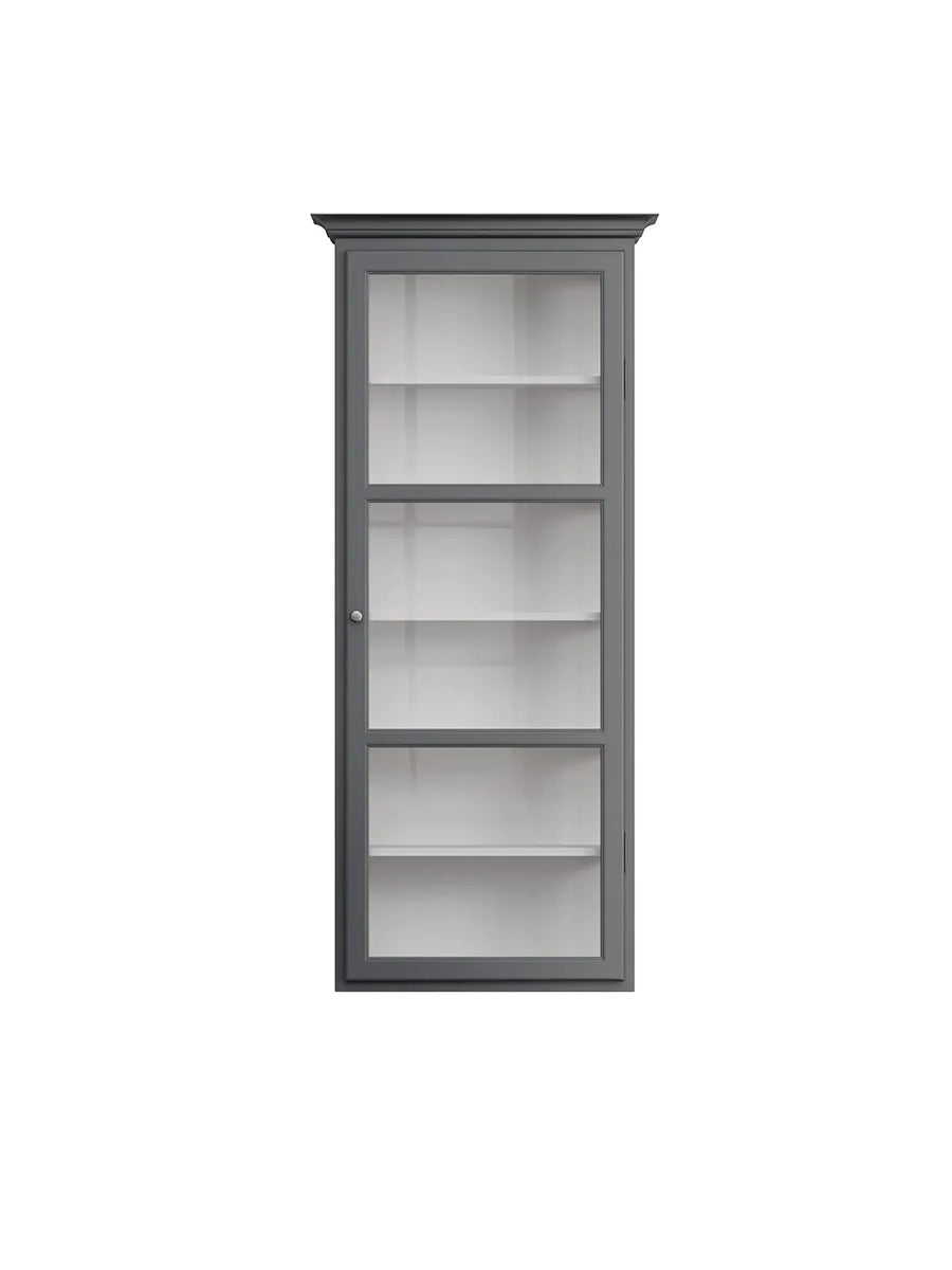 Væghængt Vitrineskab Classic V4, antracit fra Lindebjerg Design