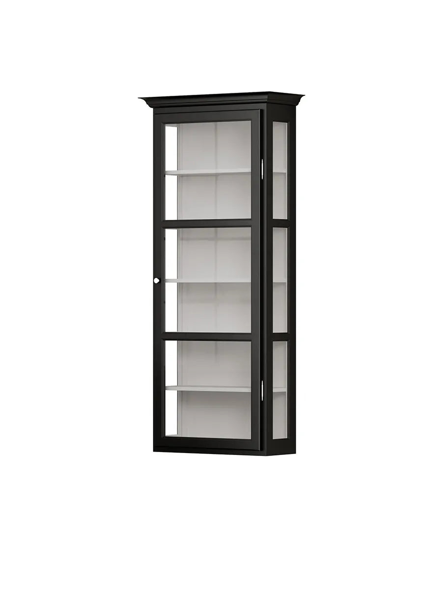Væghængt Vitrineskab Classic V4, sort fra Lindebjerg Design
